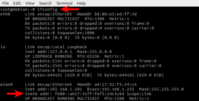 Debian настройка сети ipv6